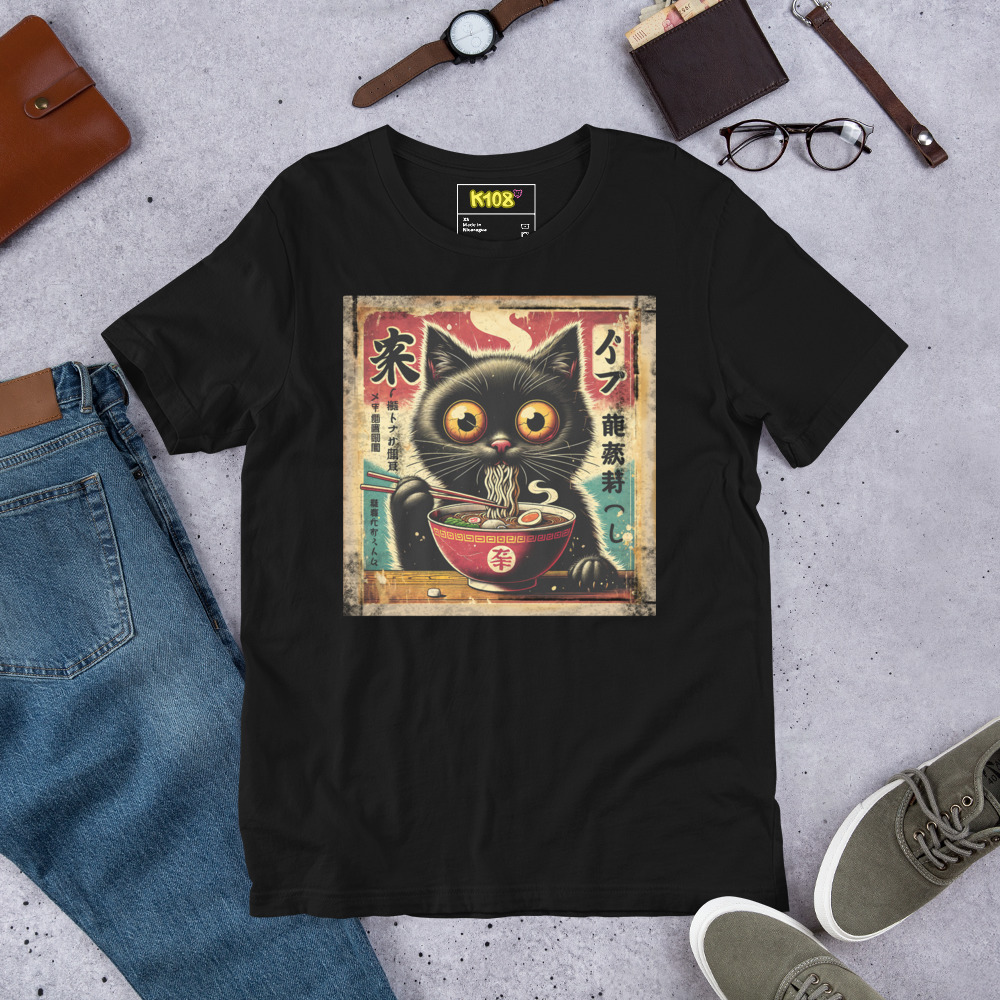 Camiseta Gato Ramen